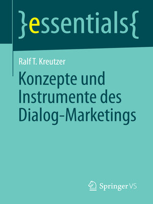 cover image of Konzepte und Instrumente des Dialog-Marketings